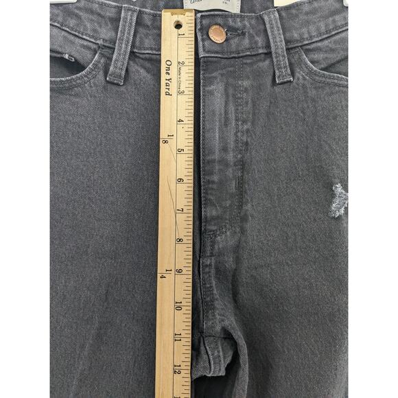 Universal Thread Curvy Jeans 6 Black Vintage Stretch Straight Leg Denim Cropped - Picture 8 of 13